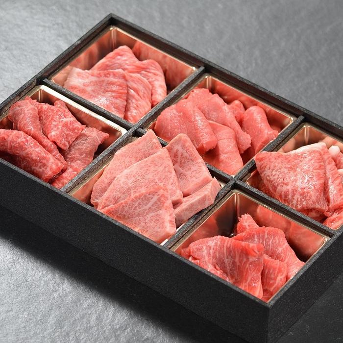 【ふるさと納税】神戸牛 焼肉 6種盛り　600g（専用仕切り箱）　KB003のサムネイル