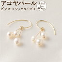 【ふるさと納税】アコヤパール ピアス フックタイプ 5mm 6.5mmシルバー 14金メッキ