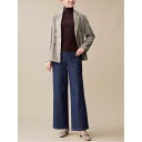 【ふるさと納税】【B-THREE/ビースリー】ストレッチ×ジーンズ 本格デニム見えのワイドパンツ(770437)