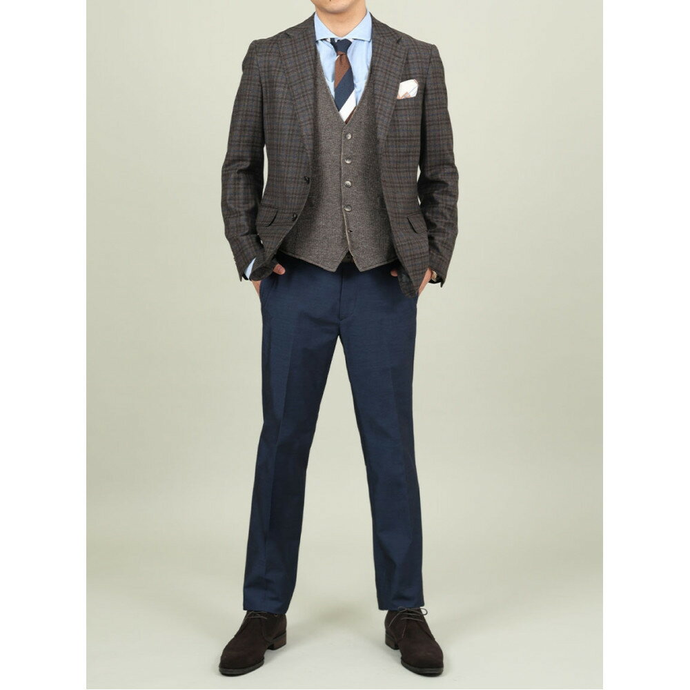 【ふるさと納税】【B-THREE MEN/ビースリーメン】上品なのにラクチン メンズストレートパンツ(550087)