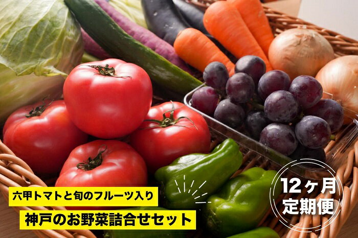 【ふるさと納税】神戸のお野菜詰め合わせセット（六甲トマトと季節のフルーツ入）12ヶ月定期便 1