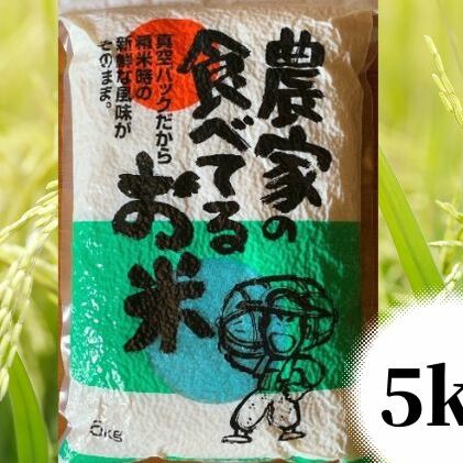 【ふるさと納税】農家の食べてるお米　5kg　真空パック　【 お米 ライス ご飯 主食...