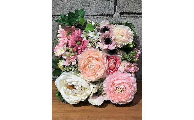 【ふるさと納税】壁取付式ウォールガーデン　スクエアフレーム 植物 インテリア 造花