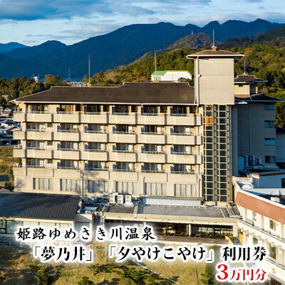 姫路ゆめさき川温泉「夢乃井」「夕やけこやけ」利用券 3万円分 [ホテル・宿泊券・宿泊券/ペットとペットと泊まる宿・チケット]