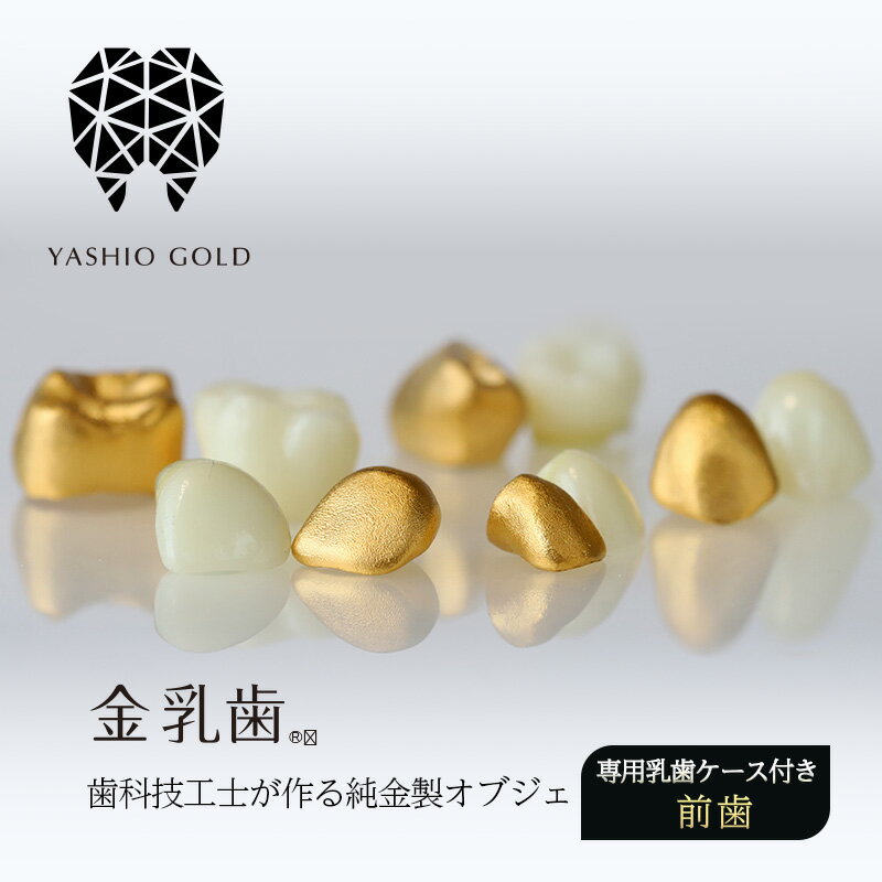 【ふるさと納税】金乳歯(前歯)抜けた乳歯から歯科技工士が作る純金製オブジェ 専用乳歯ケース付き 子 孫へのプレゼント ギフト 出産祝い 乳歯ケース 歯科 予防歯...