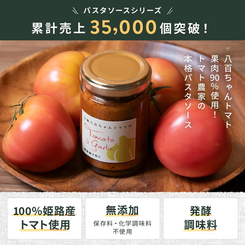 【ふるさと納税】【定期便・全2回】トマト農家の本格パスタソース トマト味 120g 2本セット × 2回｜国産 姫路市産 完熟八百ちゃんトマト 万能調味料
