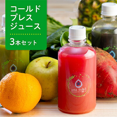 【ふるさと納税】コールドプレスジュース3本セット(冷蔵品)【