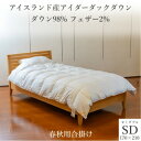 【ふるさと納税】逸品 アイスランド産アイダーダック ダウン98% 春秋用合掛け羽毛ふとん セミダブルサイズ【1457432】
