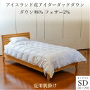 【ふるさと納税】逸品 アイスランド産アイダーダック ダウン98% 夏用肌掛け羽毛ふとん セミダブルサイズ【1457435】