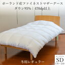 【ふるさと納税】ポーランド産ファイネストマザーグース ダウン95% 冬用羽毛ふとん セミダブルサイズ【1457443】