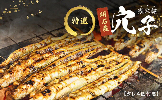 【ふるさと納税】特選明石産炭焼き穴子（タレ4個付き）　【うなぎ・鰻・魚貝類・加工食品】