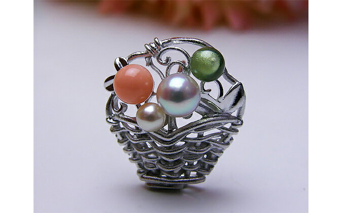 【ふるさと納税】小さな花かごタイニーピン アクセサリー