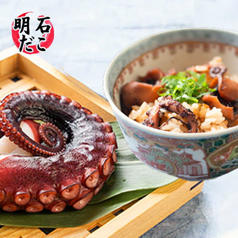 【ふるさと納税】明石だこのゆでだこ 切り身100gと明石蛸のたこ飯の素1個　【 魚貝類 加工品 惣菜 炊き込みご飯の素 海の幸 海産物 急速冷凍 小分け 旨み たこ焼き つまみ 】