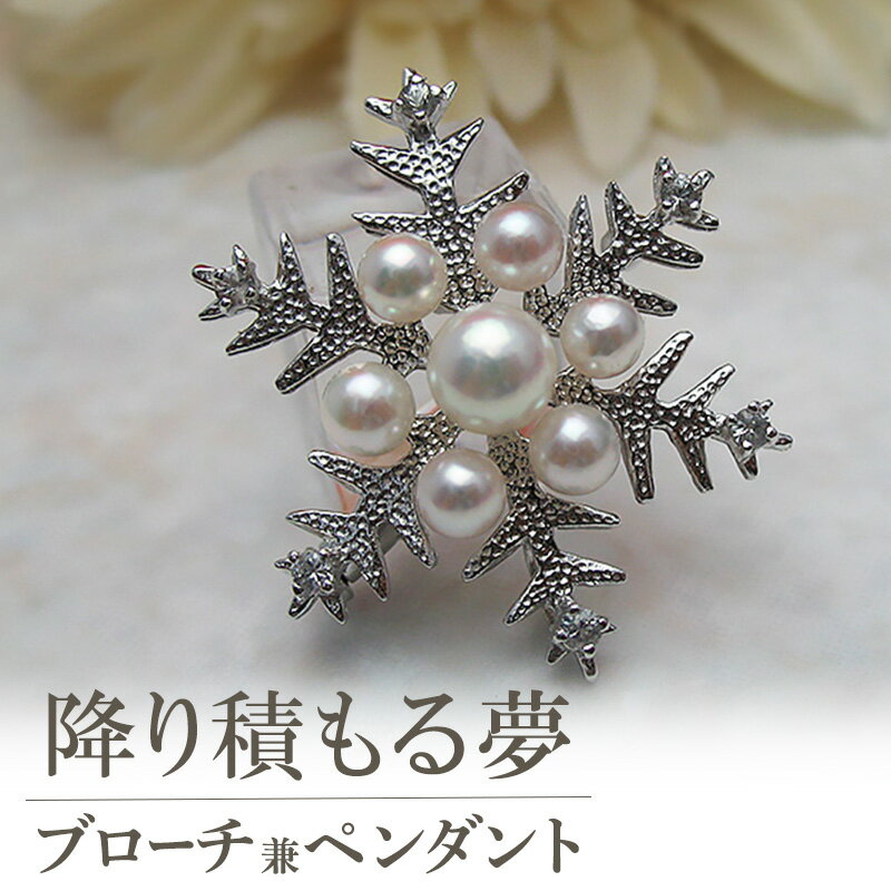 【ふるさと納税】『 降り積もる夢 』ブローチ兼ペンダント | アクセサリー ファッション 小物 オシャレ ギフト 綺麗 特別な日 お出かけ