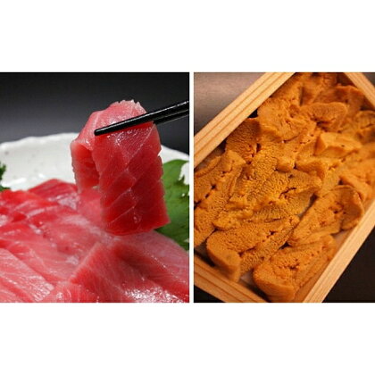 B095*淡路産由良の赤ウニ(80g×3枚)と本まぐろトロ(500g)