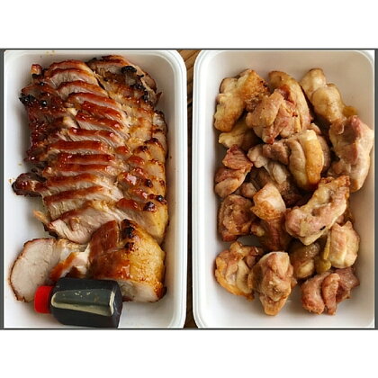 R002*ジューシー淡路鶏もも肉の塩焼きと、手造り焼き豚セット