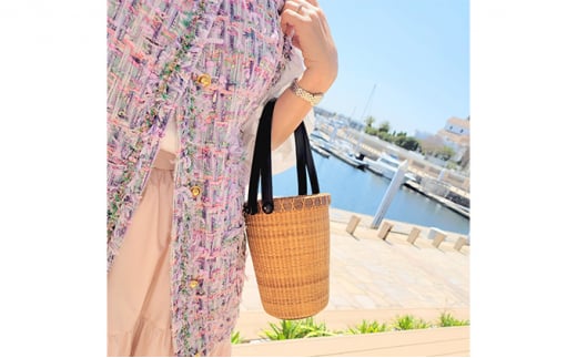 【ふるさと納税】ナンタケットバスケット　サンドペールバスケット　 ファッション かばん 小物 バッグ カゴバック 夏 バケツ型 おしゃれ