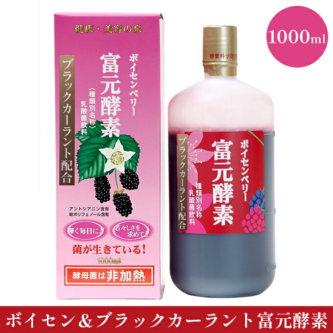 【ふるさと納税】ボイセン＆ブラックカーラント富元酵素 1000ml　【 健康食品 飲料水 新商品 濃縮果汁 酵母菌 ぶどう糖 ジュース 牛乳 乳酸菌 】