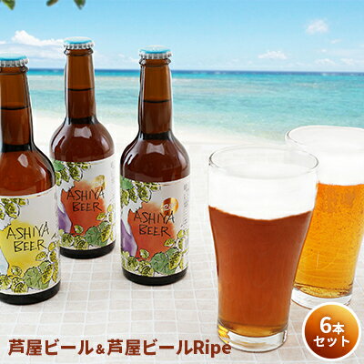 芦屋ビール＆芦屋ビールRipe 6本セット　【 お酒 地ビール アルコール 家飲み バーベキュー BBQ 甘いアロマ 柑橘系 強い苦み 豊かな香り 芳醇な味わい 】