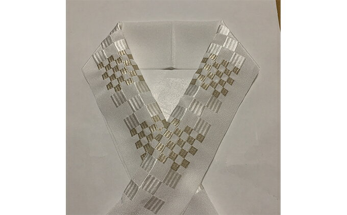 【ふるさと納税】半衿　市松柄　シルバー　刺繍 和装 民芸品 工芸品 伝統技術 篠原縫製　お届け：ご入金確認後、約1週間ほどで発送いたします。