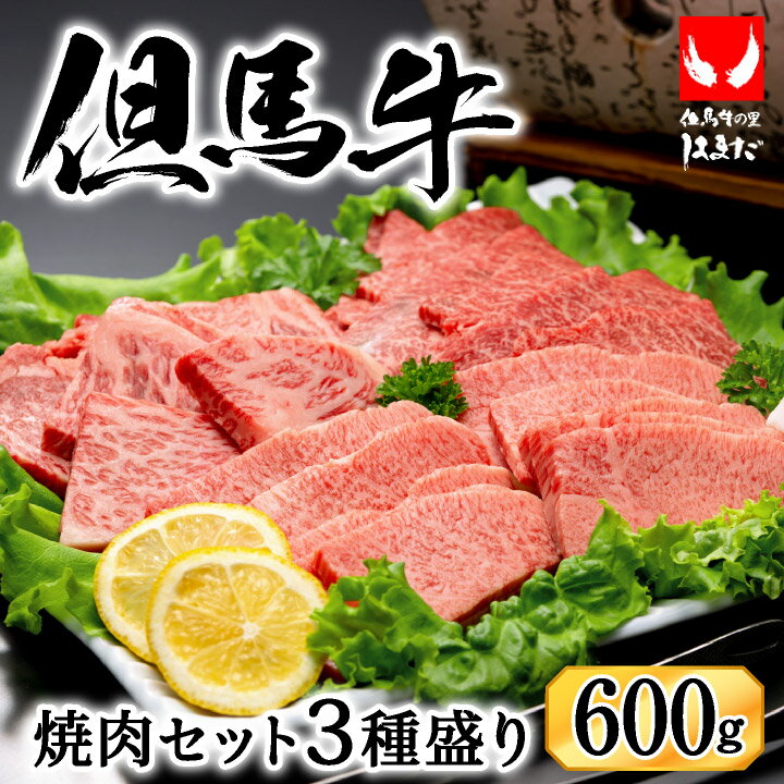 【ふるさと納税】希少部位入り!極上但馬牛 焼肉セット 3種盛り【ロース モモ 希少部位1種 合計600g】牛肉 焼肉 セット 焼き肉 お肉 牛 肉 但馬牛 黒毛和牛 霜降り【但馬ビーフはまだ】
