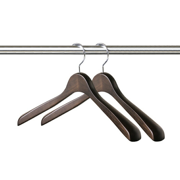 【ふるさと納税】NAKATA HANGER メンズジャケットハンガー SET-15N 選べる本数 (2本・5本) スモークブラウン / ハンガー 国産 木製 中...