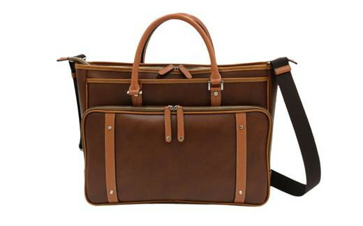 【ふるさと納税】パトリック2本手ビジネスバッグ（No.5023-22) レッドブラウン かばん バッグ 多ポケット 重厚感 お手入れ簡単(4)