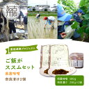 【ふるさと納税】「農(学)福連携プロジェクト」ご飯がススムセット　県農味噌・奈良漬け2個