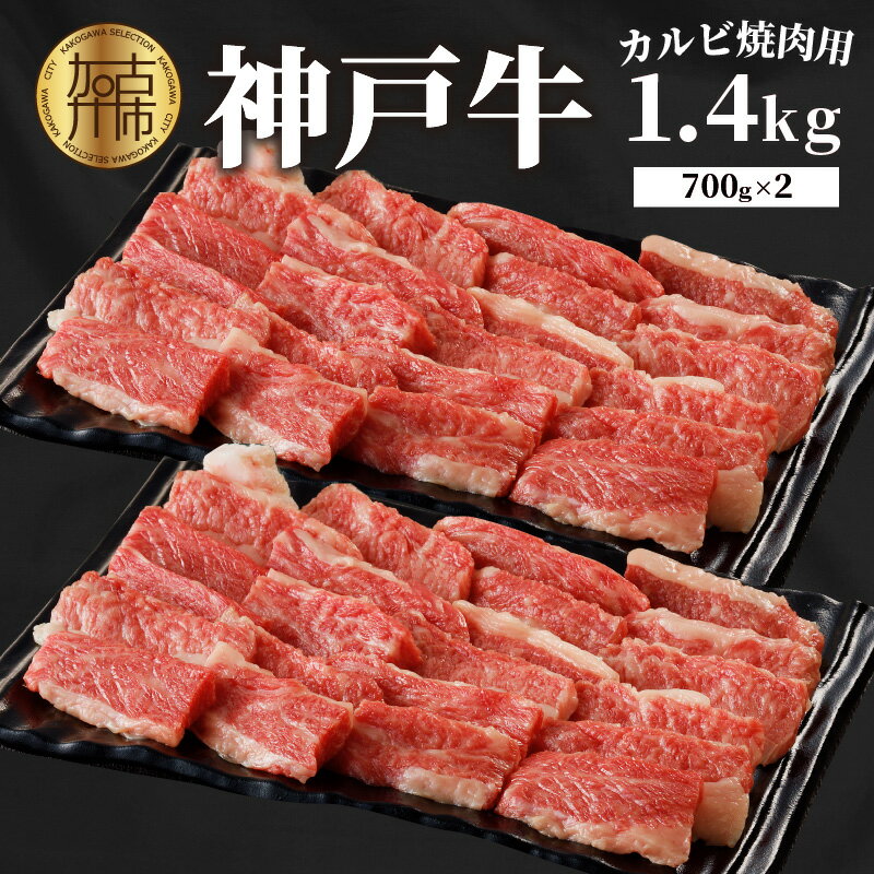 神戸牛 【ふるさと納税】★選べる配送月★神戸牛カルビ焼肉1.4kg(700g×2)《 最高級 神戸牛 焼肉 焼き肉 カルビ お肉 神戸肉 神戸ビーフ 霜降り 和牛 牛 おすすめ 選べる 選べる配送月 選べる発送月 》