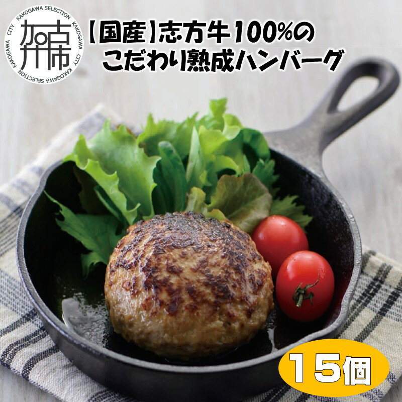 36位! 口コミ数「0件」評価「0」【国産】志方牛100%のこだわり熟成ハンバーグ150g×15個《 ハンバーグ 国産 牛肉 100% 牛 こだわり セット 冷凍 肉 惣菜 お･･･ 