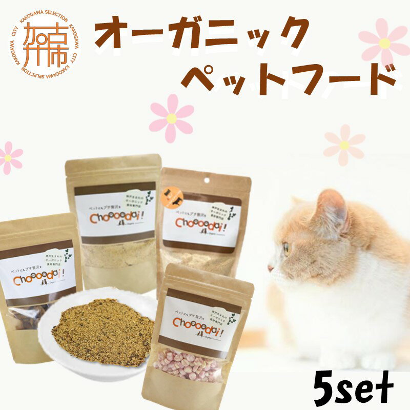 オーガニックペットフード ネコちゃんChoooodai!5点セット[ 猫 ペット キャットフード 無添加 猫用品 送料無料 ]