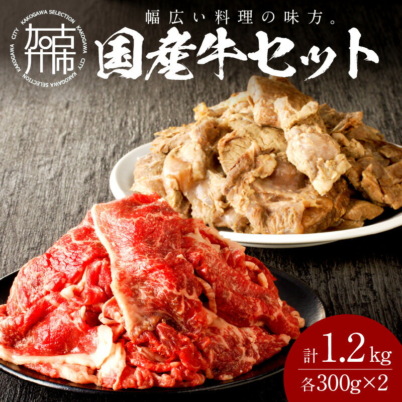 [国産牛]料理の味方セット(切り落とし・ボイルスジ肉)[ 肉 牛肉 切り落とし肉 牛すじ 国産 セット ]