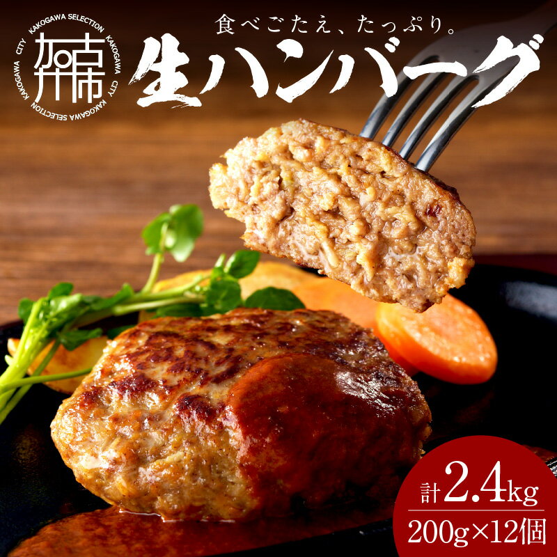 16位! 口コミ数「6件」評価「4.67」【食べ応えたっぷり！】 自家製生ハンバーグ200g×12個 《 惣菜 ハンバーグ 肉 小分け 簡単調理 冷凍 焼くだけ 人気 送料無料 加古･･･ 