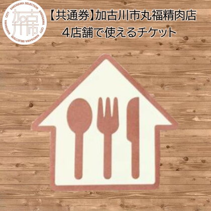 【共通券】加古川市丸福精肉店4店舗で使えるチケット《 チケット 食事券 買い物券 3000円分 》