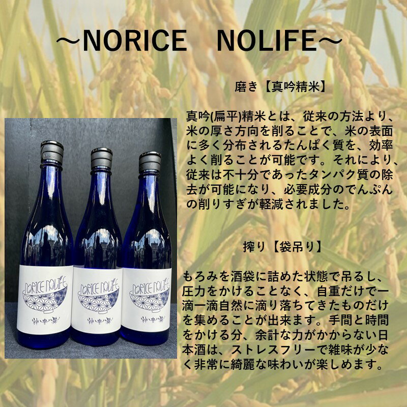 【ふるさと納税】日本酒 NO RICE NO ...の紹介画像3