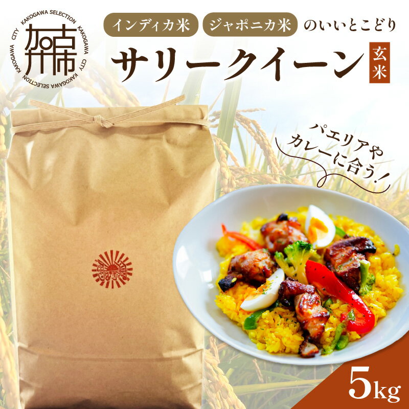 【ふるさと納税】お米 サリークイーン 玄米《 お米 栽培期間中農薬不使用 化学肥料不使用 日本晴 玄米 5キロ 安心 安全 バスマティ 米 おこめ 国産 送料無料 ピラフ パエリア 》