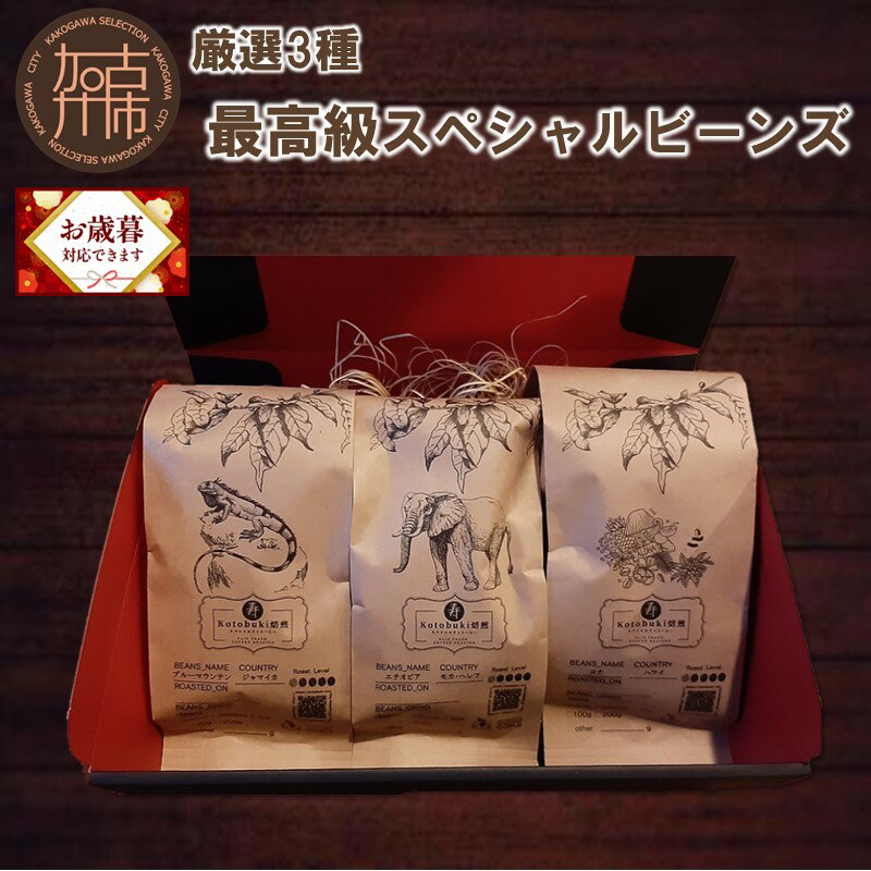＼お歳暮ギフト対象品/最高級スペシャルビーンズ 厳選3種[ 焙煎豆 焙煎 コーヒー 珈琲 ]