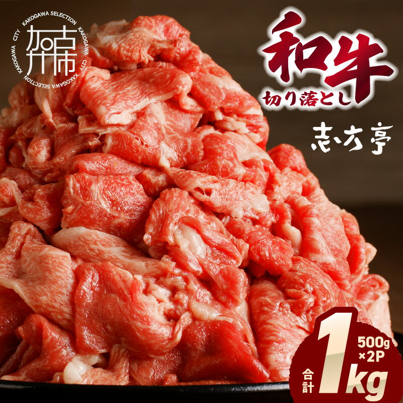 「和牛」切り落とし(500g×2パック) 〈 和牛 切り落とし 1kg 志方亭 焼肉 肉 牛肉 小分け 冷凍 国産 送料無料 贈答用 美味しい お得 お取り寄せ 肉 ギフト プレゼント おすすめ 〉