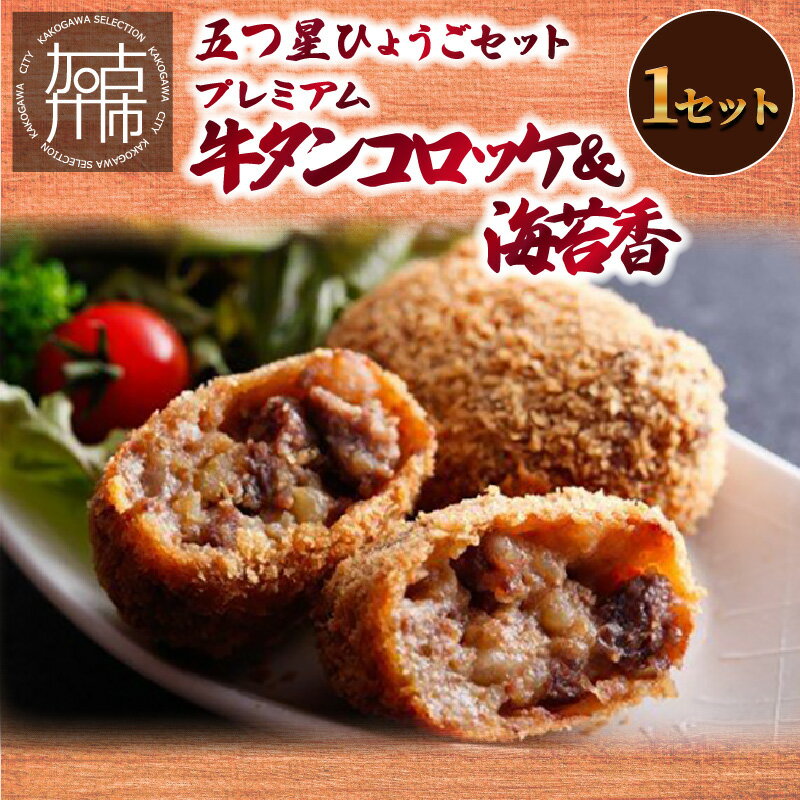 五つ星ひょうごセット「プレミアム牛タンコロッケ&海苔香」[ 牛タンコロッケ コロッケ 志方亭 国産 牛肉 手作り 海苔 セット 詰め合わせ 送料無料 ]