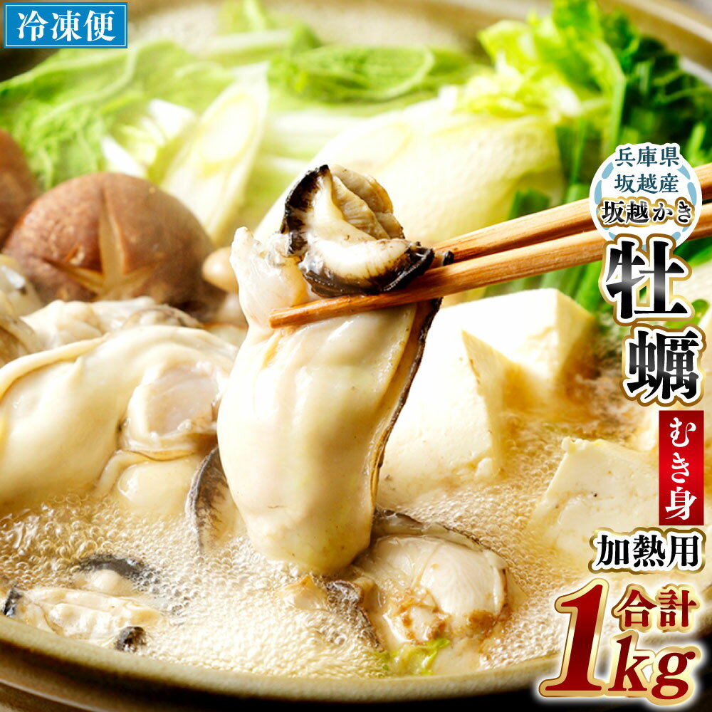 【ふるさと納税】［冷凍］ 坂越かき むき身 約500g×2パック（約1kg） 加熱用 ／ 牡蠣 かき カキ オイスター 剥き身 貝 魚介 坂越湾 瀬戸内海 兵庫県 赤穂市 冷凍 送料無料