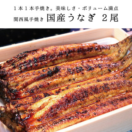 ★2尾で勝負！ふんわり手焼き国産うなぎ（特大約200g）×2尾★隠し味の赤穂の天塩も効いてます！　【うなぎ・鰻】