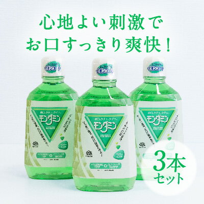 【ふるさと納税】 モンダミン ペパーミント 1080mL 3本[ アース製薬 口腔ケア 口内ケア マウスウォッシュ ]　【 お口 すっきり 汚れ 除去 付着 予防 洗口液 お口のトラブル 洗浄 爽やか 】