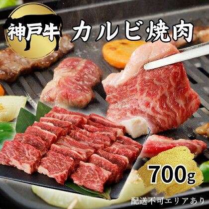 肉 神戸牛 カルビ 焼肉 700g[ 神戸ビーフ お肉 バラ バーベキュー アウトドア キャンプ ]　【 牛肉 純粋ブランド ブランド牛 神戸ビーフ 食材 グルメ 国産 国産牛 】