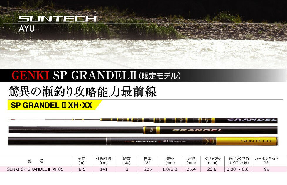 【ふるさと納税】【日本製・鮎竿】GENKI SP GRANDEL2 XH 85