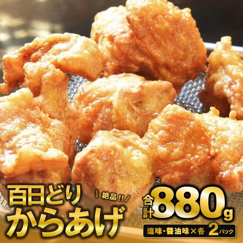 2位! 口コミ数「12件」評価「4.42」播州百日どり　からあげ880g（4袋入) 醤油 塩 各2袋 唐揚げ から揚げ からあげ もも肉 簡単調理 温めるだけ 自然解凍 とり肉 鶏肉･･･ 