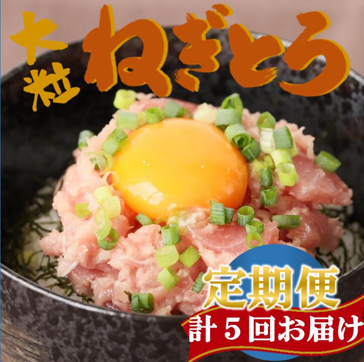 【ふるさと納税】【計5回お届け】天然マグロねぎとろ定期便 計2.5kg　メバチマグロ キハダマグロ ねぎとろ ねぎトロ まぐろ 鮪 まぐろたたき たたき 大粒たたき