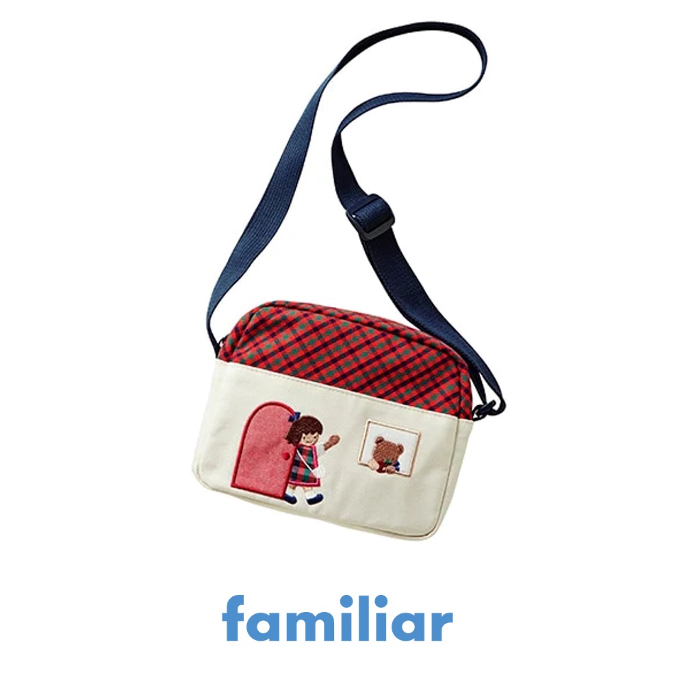 【ふるさと納税】 ファミリア（familiar）ショルダーバッグ（560135）子ども服 ベビー服 おしゃれ かわいい 赤ちゃん ベビーウェア 高品質 出産祝い ギフト チェック 無地 リボンのサムネイル