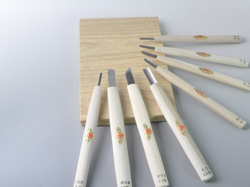 【ふるさと納税】【北海道・沖縄・離島　配送不可】【ヤスキ鋼】NHK木彫入門　上級者セット8本組　紙箱入り