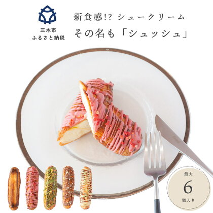 新食感!?シュークリーム シュッシュ 最大6個入り 5種食べ比べ シューアイス お試し 抹茶ミルクいちごチョコキャラメルナッツコーティング お中元 スイーツギフト お取り寄せ 冷たい 夏 インスタ映え お菓子 贈り物 個包装 送料無料 お見舞い すぐ 届く