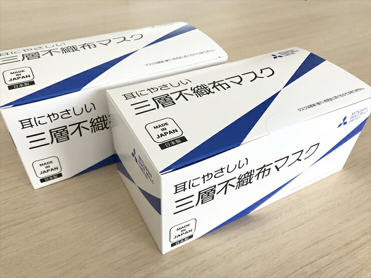 三菱製紙株式会社 純国産 三層不織布マスク 50枚入り2箱 [ 兵庫県 高砂市 ]